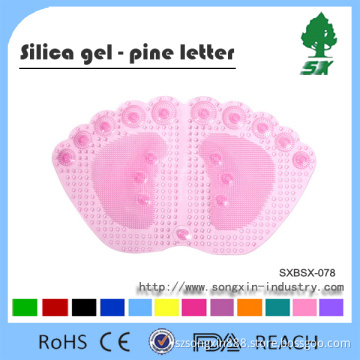 Foot shape Silicone Non-slip Bathroom Floor Mat Anti-skid